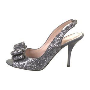 Kate Spade Silver Glitter Heels